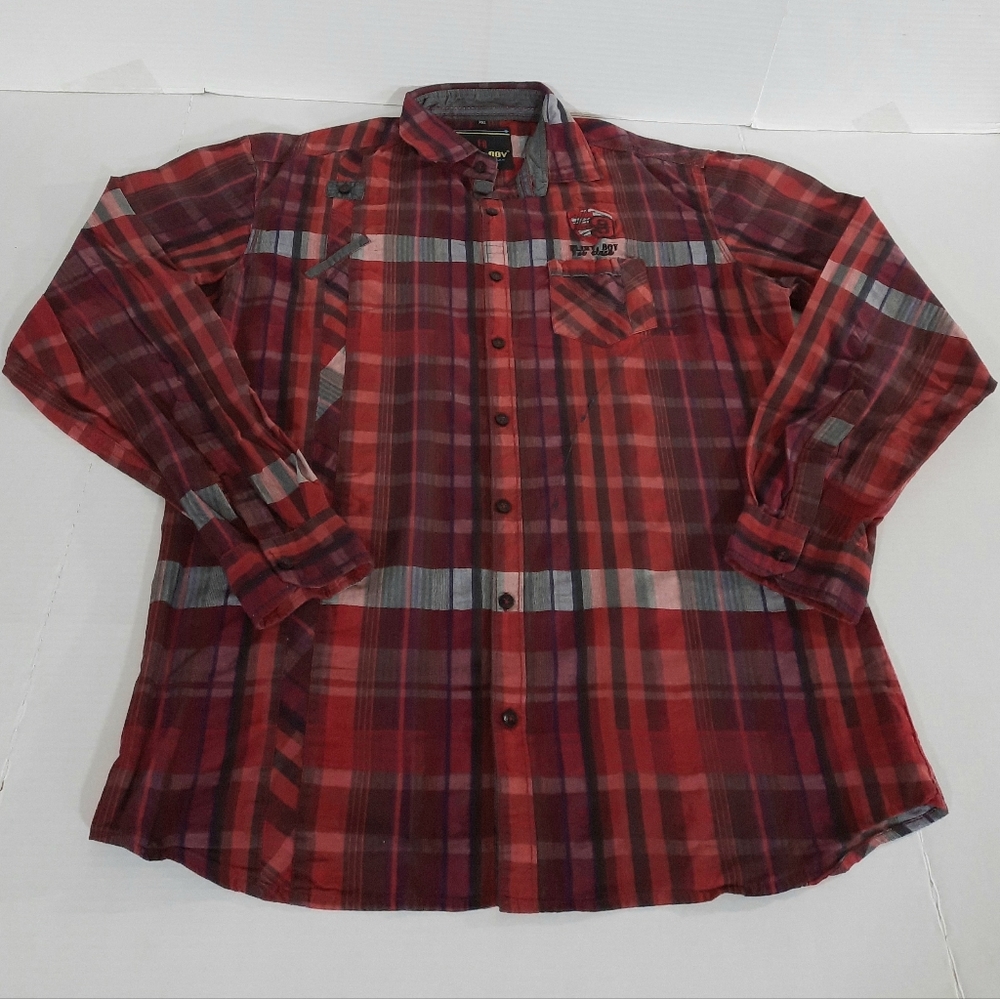 Flirt Boy Long Sleeve Button Down Shirt Irregular Size See Note In Description